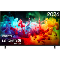 LG QNED72 AI (50QNED72B6B) 50" 4K Ultra HD tv Zwart, 3x HDMI, USB, Bluetooth, LAN, WLAN, CI+, HDR10
