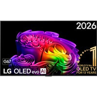 LG OLED evo AI G6 (OLED77G67LW) 77" 4K Ultra HD tv Zwart, 4x HDMI, 3x USB, Optisch, Bluetooth, LAN, WLAN, CI+, HDR10, Dolby Vision