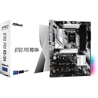 ASRock B760 PRO RS/D4 socket 1700 moederbord Wit/zwart, RAID, 2.5 Gb-LAN, Sound, ATX