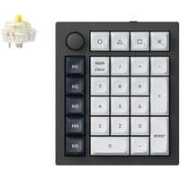 Keychron Q0 Max, numpad Zwart/wit, Gateron Jupiter Banana, RGB leds, Hot-swappable, Bluetooth, 2.4GHz