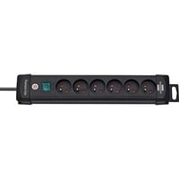 Brennenstuhl Premium-Line 6-voudige stekkerdoos Zwart, 6x stekker