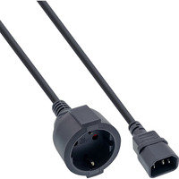 InLine C14 naar EAC voedingskabel Zwart, 50 cm