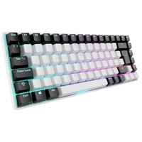 Sharkoon SKILLER SGK50 S3 RGB mechanisch gaming toetsenbord Wit, BE lay-out (AZERTY), Gateron Yellow, 75%, Hot-swappable