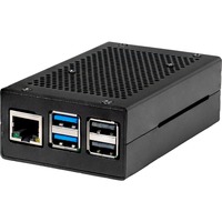 Joy-IT Aluminium behuizing met fan voor Raspberry Pi 5 Zwart