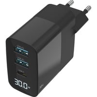 Sitecom 30W GaN Power Delivery wandoplader met led-scherm Zwart