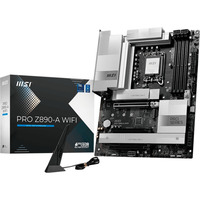 MSI PRO Z890-A WIFI socket 1851 moederbord Zwart/wit, RAID, 5Gb-LAN, Wi-Fi 7, BT, Sound, ATX