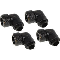Alphacool 13mm HardTube fitting 90° verbinding Zwart, 4 stuks