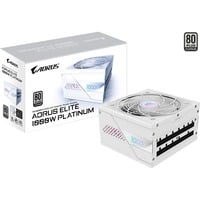 GIGABYTE AORUS ELITE GP-AE1000PM PG5 ICE, 1000 Watt voeding Wit, 6x PCIe, 1x 12VHPWR, Kabelmanagement