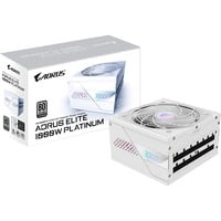 GIGABYTE GP-AE1000PM PG5 ICE, 1000 Watt voeding  Wit, 6x PCIe, 1x 12VHPWR, Kabelmanagement