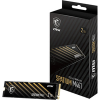 MSI SPATIUM M461 2 TB SSD Zwart/goud, S78-440L1D0-P83, PCIe Gen 4.0 x4, NVMe 1.4