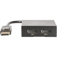Digitus DisplayPort naar 2x DisplayPort splitter Zwart, 4K