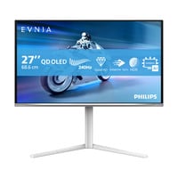 Philips Evnia 6000 27M2N6501L/00 26.5" gaming monitor Wit, 2x HDMI, DisplayPort, USB-A, USB-B, G-SYNC, 240Hz, QD-OLED