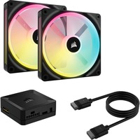 Corsair iCUE LINK QX140 RGB Starterskit case fans Zwart, 2 stuks, 140 x 140 x 25 mm, PWM