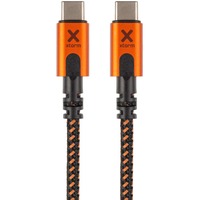 Xtorm Xtreme USB-C PD kabel 100W Oranje/zwart, 1,5 meter