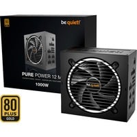 be quiet! Pure Power 12M modulaire 1000 watt voeding  Zwart, 1x 12V-2x6, 4x PCIe
