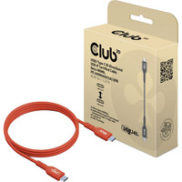 Club 3D USB-C 2.0 kabel Oranje, 1 meter, 240 W (48V/5A)