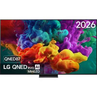 LG QNED87 evo AI 86" Ultra HD QNED-tv Zwart, 4x HDMI, 2x USB, Optisch, Bluetooth, LAN, WLAN, CI+, HDR10, Dolby Vision