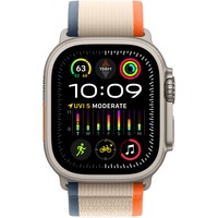 Apple Watch Ultra 2 smartwatch beige/oranje, Titanium, 49 mm, Trail-bandje (M/L), GPS + Cellular