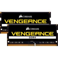 Corsair Vengeance 32 GB DDR4-2400 (2x 16 GB) laptopgeheugen Zwart, CMSX32GX4M2A2400C16, SO-DIMM