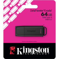 Kingston DataTraveler Exodia 64 GB usb-stick Zwart, USB-A 3.2 Gen 1 (5 Gbit/s)