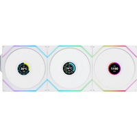 Lian Li UNI FAN TL120 LCD Reverse Blade Wireless Triple Pack case fan Wit, 4-pin PWM + 1x 9-pin USB, Incl. controller