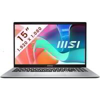 MSI Modern 15 (F13MG-431BE) 15.6" laptop Zilver | Core i5-1334U | Iris Xe Graphics | 16 GB | 512 GB SSD