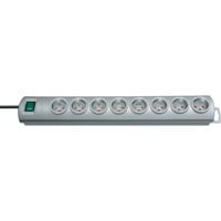 Brennenstuhl Primera-Line 8-voudige stekkerdoos Zilver, 8x stekker