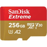 SanDisk Extreme microSDXC 256 GB geheugenkaart UHS-I U3, Class 10, V30, A2