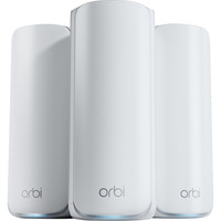 Netgear RBE773 Orbi 770 Serie Tri-Band WiFi 7 Mesh-systeem mesh access point Wit, 2 stuks (router + 2x satellieten), Tot 540 m2