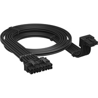 Corsair Typ 4 > 12V-2x6 90° GPU stroomkabel - Style A Zwart, 0,65 meter