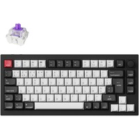 Keychron Q1 HE-H1 QMK, toetsenbord Zwart, BE Lay-out, Gateron Double-Rail Magnetic Nebula, RGB leds, 75%, Hot-swappable, Bluetooth, 2.4GHz