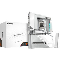GIGABYTE X870 AORUS STEALTH ICE socket AM5 moederbord Zilver/wit, RAID, 5 Gb-LAN, WLAN, BT, Sound, ATX