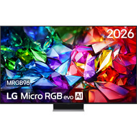 LG Micro RGB evo AI MRGB96 (75MRGB96B9B) 75" 4K Ultra HD LED tv Zwart, 4x HDMI, 2x USB, Optisch, Bluetooth, LAN, WLAN, CI+, HDR10