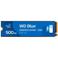 WD Blue SN5000 NVMe 500 GB SSD Blauw, WDS500G4B0E, M.2 2280, PCIe Gen4 x4