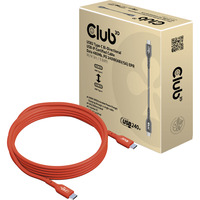 Club 3D USB-C 2.0 kabel Oranje, 4 meter, 240 W (48V/5A)
