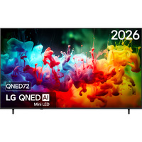 LG QNED72 AI 85" Ultra HD QNED-tv Zwart, 3x HDMI, USB, Bluetooth, LAN, WLAN, CI+, HDR10