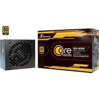 Seasonic CORE GX-650-V2 modulaire 650 watt voeding  Zwart, 1x 12V-2x6, 2x PCIe