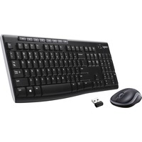 Logitech MK270 draadloze desktopset Zwart, EU lay-out (QWERTY), Rubberdome