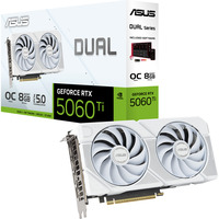 ASUS DUAL GeForce RTX 5060 Ti OC WHITE 8G grafische kaart Wit, 3x DisplayPort, 1x HDMI