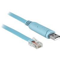 DeLOCK USB-A 2.0 naar Serial RS-232 RJ-45 kabel Lichtblauw, 3 meter