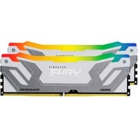 Kingston FURY 48 GB DDR5-8400 (2x 24 GB) Dual-Kit werkgeheugen Zilver/wit, KF584CU40RWAK2-48, Renegade RGB, XMP 3.0