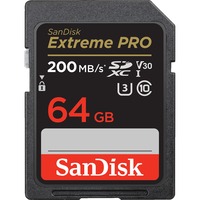 SanDisk Extreme PRO 64 GB SDXC geheugenkaart Zwart, UHS-I, Class 10, U3, V30