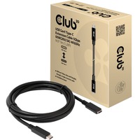 Club 3D USB-C 3.2 Gen 1 verlengkabel Zwart, 1 meter, 60 W