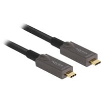 DeLOCK Actieve optische USB-C kabel Zwart, 10 meter, 4K