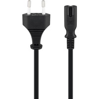 goobay Eurostekker naar C7 kabel Zwart, 3 meter