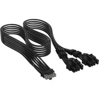 Corsair PCIe 12V-2x6 to 2x 8-pin (6+2 split) kabel Zwart, 650 mm