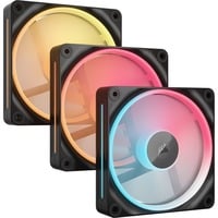 Corsair iCUE LINK LX120-R RGB Reverse Starterskit case fans Zwart, 3 stuks, 120 x 120 x 25 mm, PWM