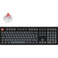 Keychron K10 Max, toetsenbord Zwart/grijs, BE Lay-out, Keychron Super Red, RGB leds, Hot-swappable, Bluetooth, 2.4GHz