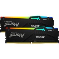 Kingston FURY Beast RGB 64 GB DDR5-6000 (2x 32 GB) werkgeheugen Zwart, KF560C36BBEAK2-64, EXPO