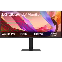LG UltraWide 34U650A-B 34" curved monitor Zwart, 2x HDMI, DisplayPort, 3x USB-A, USB-B, USB-C, RJ-45